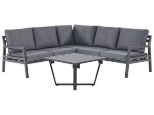 Lounge Set VIZZINI 2-tlg Schwarz - Grau - Metall - 200 x 70 x 200 cm