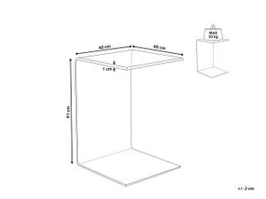 Beistelltisch LOURDES Glas - 40 x 61 x 40 cm