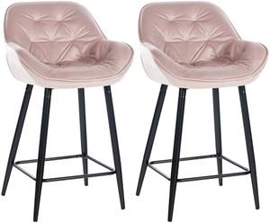 Tabourets de bar Gibson 76 Lot de 2 Rose foncé