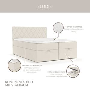 Boxspringbett Elodie Beige - 180 x 110 x 208 cm