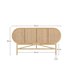 Tête de lit 140 cm Navahino Marron châtaignier - 170 x 96 cm