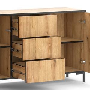 Sideboard Hatto Braun - Holzwerkstoff - 124 x 97 x 40 cm