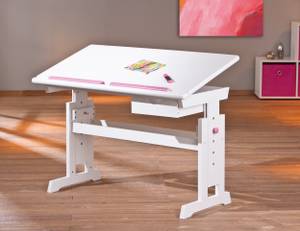Schreibtisch Batur Weiß - Holz teilmassiv - 109 x 63 x 55 cm