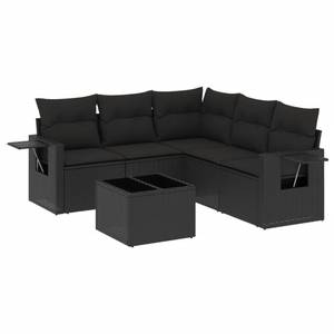 Gartensitzgruppe K5810(6-tlg) Schwarz - Massivholz - 69 x 62 x 55 cm