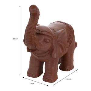 Figurine déco éléphant 36x19x39cm brun Marron