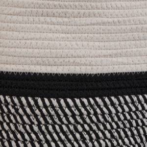 Aufbewahrungskorb aus Baumwolle Schwarz - Weiß - Textil - 28 x 28 x 28 cm