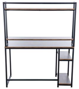 Schreibtisch Billings Schwarz - Braun - Holzwerkstoff - 120 x 150 x 50 cm