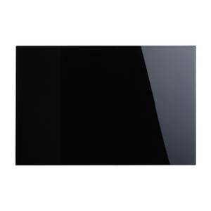 Schwarze Magnettafel aus Glas 80 x 50 cm