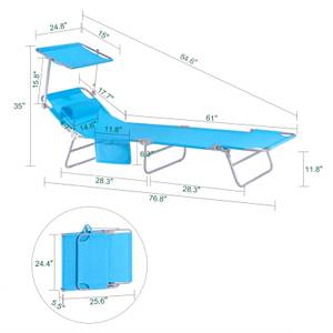 Gartenliege OGS48-B Blau