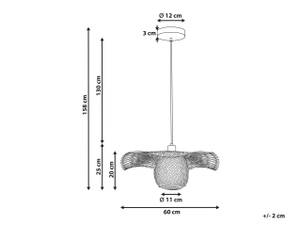 Lampe suspension BONITO Marron - Bambou - 60 x 158 x 60 cm