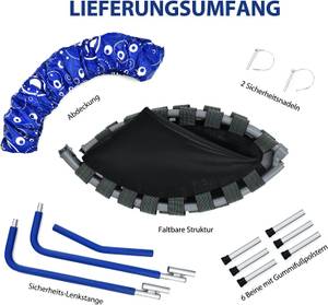 Mini Trampolin TW10006BL Blau - Kunststoff - 92 x 81 x 92 cm