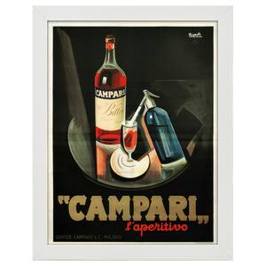 Bilderrahmen Poster Campari Weiß