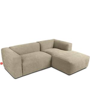 Ecksofa BUFFO 4-Sitzer Sandbraun - Breite: 237 cm - Armlehne beidseitig montierbar - Ecke davorstehend rechts - Ottomane davorstehend rechts