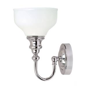 Lampe murale TIRO Gris - Blanc - Verre - Métal - 17 x 28 x 21 cm