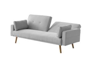 Canapé droit scandinave ELGA convertible Gris lumineux