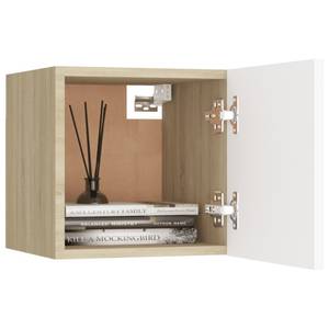 TV-Wandschrank 3008597_3 (4er Set) Eiche Weiß Dekor