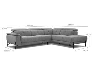 Ecksofa Avena 5-Sitzer Grau