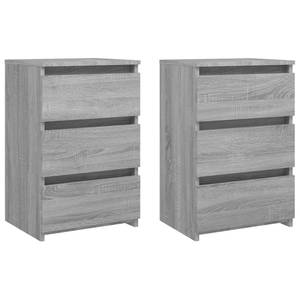 Nachttisch 3007995_2 (2er Set) Grau - Holzwerkstoff - 35 x 62 x 40 cm