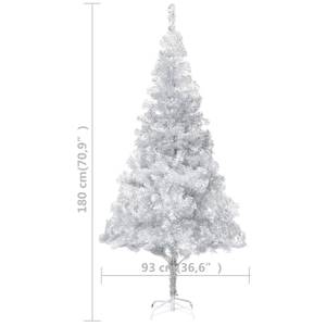 Sapin de noël artificiel Gris - Argenté - Blanc - 93 x 180 x 93 cm