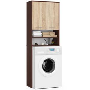 Waschmaschinenschrank FIN 2T Eiche Sonoma Dekor - Wenge Dekor