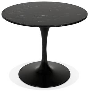 Table À Diner URSUS Noir - Pierre artificielle - Métal - 90 x 74 x 90 cm