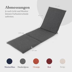 Liegenauflage ZB33747 Grau - Textil - 59 x 5 x 182 cm