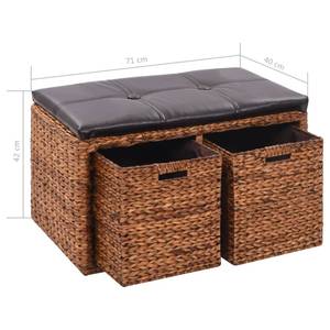 Banc de rangement 295906 Marron clair