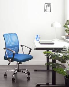 Chaise de bureau BEST Bleu - Argenté