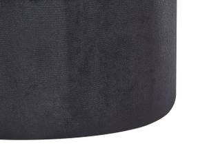 Pouf DORIS 2-tlg Schwarz - Silber - Textil - 35 x 44 x 35 cm