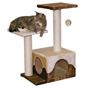 Arbre à chat 445266 Beige - Bois massif - 44 x 70 x 33 cm