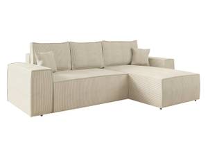 Ecksofa Malaga L Cord Beige - Ecke davorstehend rechts