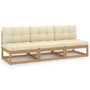 Gartensofa (3-teilig) 3009875-2 Dunkelbraun