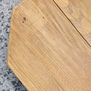 Table basse en bois rustique pieds métal Marron - Bois massif - 120 x 43 x 59 cm