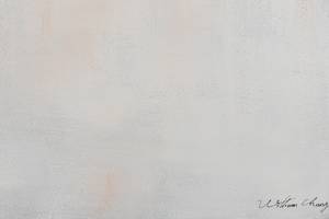 Tableau peint à la main First Sunshine Gris - Jaune - Bois massif - Textile - 75 x 100 x 4 cm