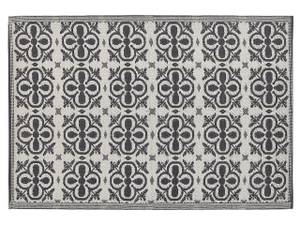 Teppich NELLUR Schwarz - Weiß - Textil - 180 x 120 x 120 cm