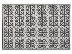 Tapis d'extérieur NELLUR Noir - Blanc - Textile - 180 x 120 x 120 cm