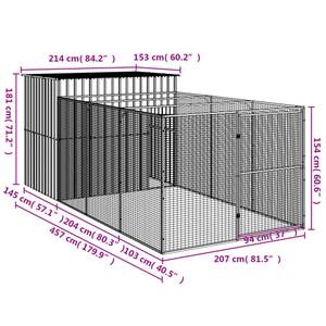 Hundehütte 3030304 Anthrazit - 214 x 457 cm