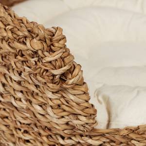 Couchage pour chien & chat Marron - Blanc - Métal - Rotin - Textile - 46 x 18 x 46 cm
