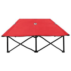 Sonnenliege 3004998 Rot - Metall - 125 x 40 x 193 cm