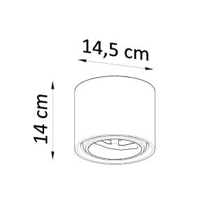 Deckenleuchte Kalu Weiß - Keramik - Glas - 15 x 14 x 15 cm