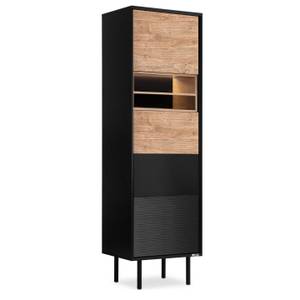 Regale LOFTY TV/HiFi-Einlage Schwarz - Braun - Eiche Dekor