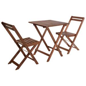 Bistro-Set Braun - Massivholz - Holzart/Dekor - 60 x 80 x 60 cm