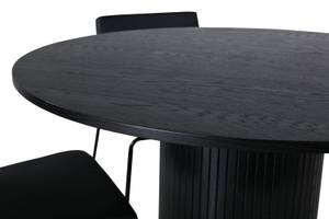 Essgruppe Bianca 19 Schwarz - Massivholz - 110 x 74 x 110 cm