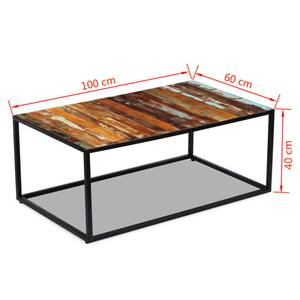 Couchtisch 243336 Metall - Massivholz - 60 x 40 x 100 cm