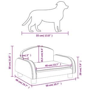 Hundebett 3032831 Braun - Kunstleder - Holzart/Dekor - 50 x 30 x 40 cm