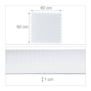 40 x Bodenschutzmatte weiß Weiß - Kunststoff - 60 x 1 x 60 cm