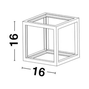 Dekorative Tischleuchte GABBIA Schwarz - Metall - Kunststoff - 16 x 16 x 16 cm