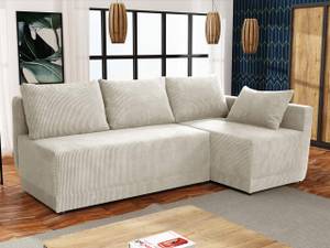 Ecksofa Nestor Cord Beige - Ecke davorstehend rechts