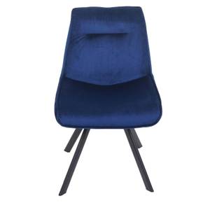 Chaise rembourrée K24 (lot de 2) Bleu - Textile - 52 x 86 x 56 cm