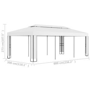 Pavillon 3001598 Weiß - Tiefe: 600 cm